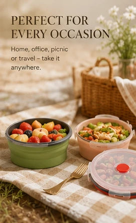 Collapsible Round Food Containers
